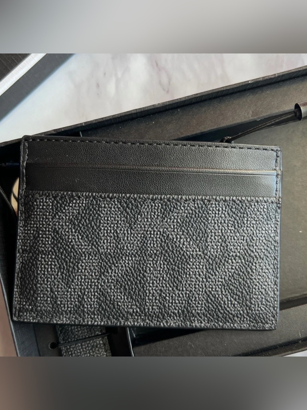 NIB Michael Kors Men's Set Card Case Slim Wallet Key Ring Keychain - Picture 4 of 6